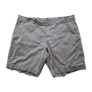 Polo Ralph Lauren Chino Shorts Mens 42 Gray Pockets Zip Cotton Classic Fit 9"